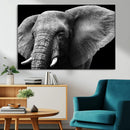 Big Elephant Close Up Wall Art Canvas Print