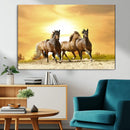 Wild Horses Wall Art Canvas Print – Framed Galloping Herd