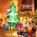 7 Feet Inflatable Christmas Tree Santa Decor with LED Lights by LJGDeals