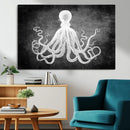 Black White Octopus Wall Art Canvas Print by MyGreatCanvas | Canvas Wall Art Prints | Photo Prints & Wall Decor