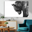 Black and White Grizzly 399 Bear Canvas Print Wall Art | by MyGreatCanvas | Canvas Wall Art Prints | Photo Prints & Wall Decor