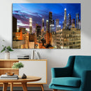 Los Angeles Night Wall Art Canvas Print