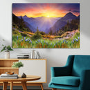 Mountain and Spring Wall Art Canvas Print