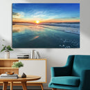 Blue Sky and Beach Wall Art Canvas Print