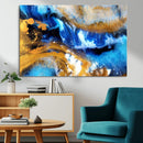 Blue Orange Marble Fluid Effect Canvas Wall Art Print by MyGreatCanvas | Canvas Wall Art Prints | Photo Prints & Wall Decor