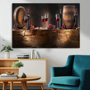 Wine and Barrels Wall Art Canvas Print by MyGreatCanvas | Canvas Wall Art Prints | Photo Prints & Wall Decor