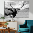 Longhorn Wall Art Canvas Print, Framed Ranch Wall Art Canvas by MyGreatCanvas | Canvas Wall Art Prints | Photo Prints & Wall Decor