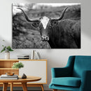 Western Home Wall Art Canvas Print, Framed Texas Longhorn by MyGreatCanvas | Canvas Wall Art Prints | Photo Prints & Wall Decor