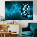 Music and Microphone Wall Art Canvas Print by MyGreatCanvas | Canvas Wall Art Prints | Photo Prints & Wall Decor
