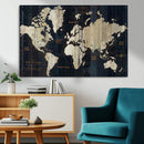 Antique Old World Map Wall Art Canvas Print