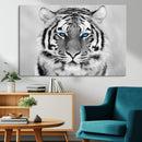 Black and White Tiger Wall Art Animal Canvas Print