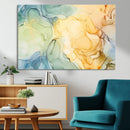 Green and Yellow Marble Fluid Effect Wall Art, Green and