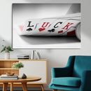 Framed Luck Poker Cards Canvas – Modern Triptych Wall Art,