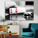 Aces Poker Art Poker Game Wall Art Canvas Print