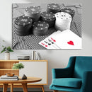 Poker Game Cards Wall Art Canvas, Multi Panel Wall Art