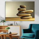 Fluvial Zen Stones Canvas Wall Art Print