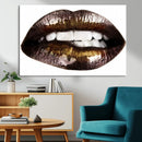 Close Up Lips Wall Art Canvas Print