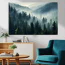 Captivating Misty Forest Wall Art Premium Canvas Print a
