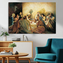 Last Supper Wall Art Canvas Print, Framed Jesus Painting Art