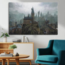 Disney Castle Wall Art Canvas Print, Living Kids Home Room