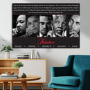 Thinker Quintet Canvas Wall Art – Martin, Obama, Malcolm X,