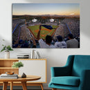 Dodger Stadium Sunset Game Triple Canvas Wall Art - Los