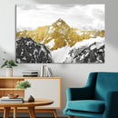 Gold Abstract Mountains Wall Art Print on Canvas, Nature
