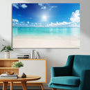 Blue Ocean Wall Art Canvas Print - Tranquil Ocean Paradise