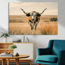 Texas Cow Wall Art Canvas Print for Farm House Wall Decor, by MyGreatCanvas | Canvas Wall Art Prints | Photo Prints & Wall Decor