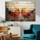 Abstract Angel Wings Canvas Wall Art – Framed and Ready to