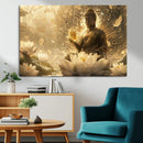 Golden Buddha Wall Art | Yoga Room Decor and Meditation Room by MyGreatCanvas | Canvas Wall Art Prints | Photo Prints & Wall Decor