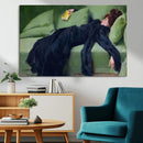 Decadent Girl by Ramon Casas Wall Art Canvas Print, Framed