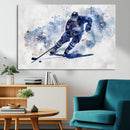 Hockey Player Wall Art Canvas Print - Sports-Inspired