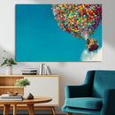 Carl Fredricksen, Up Movie Wall Art, Colorful Balloon House