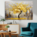 Golden Tree Canvas Print | Abstract Wall Art for Modern