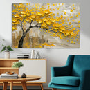 Yellow Blossom Tree Canvas Wall Art - Floral Abstract Modern