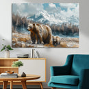 Bear and Baby Bear Wall Art Canvas Print