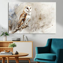 Barn Owl Wall Art | Watercolor Canvas Print | Perfect for