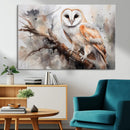 Barn Owl Wall Art | Watercolor Barn Owl Canvas Print |