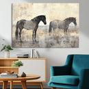 Vintage Horses Wall Art Canvas Print