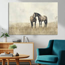 Chines Style Grunge Horses Wall Art Canvas Print