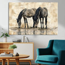 Chinese Style Abstract Black Horses Wall Art Canvas Print - by MyGreatCanvas | Canvas Wall Art Prints | Photo Prints & Wall Decor