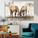 Vintage Horses Wall Art | Ready to Hang and Framed Triptych by MyGreatCanvas | Canvas Wall Art Prints | Photo Prints & Wall Decor