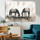 Chines Ink Style Vintage Horses Wall Art Canvas Print for by MyGreatCanvas | Canvas Wall Art Prints | Photo Prints & Wall Decor