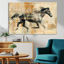 Chines Style Running Horse Western Wall Art | Farmhouse Wall