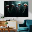 Abstract Jellyfish Wall Art Canvas Print
