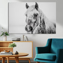 White Horse Wall Art | Ready to Hang and Framed | Winter