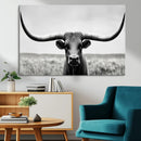 Longhorn Bull Canvas Print | Rustic Farmhouse Wall Art | by MyGreatCanvas | Canvas Wall Art Prints | Photo Prints & Wall Decor