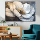 White Magnolia Flower Wall Art Canvas Print | Abstract