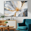 White and Gold Floral Canvas Wall Art - Framed and Ready to by MyGreatCanvas | Canvas Wall Art Prints | Photo Prints & Wall Decor